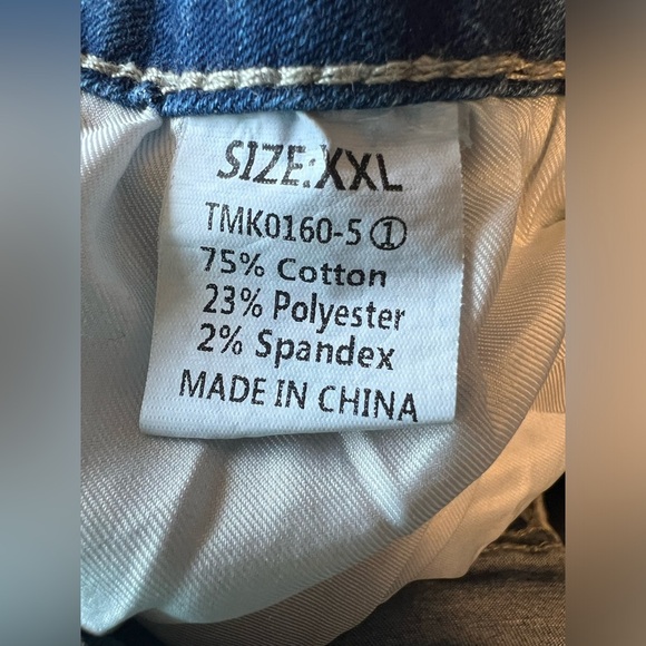 Women's Blue Jeans with Red Heart Accents - Picture 9 of 10